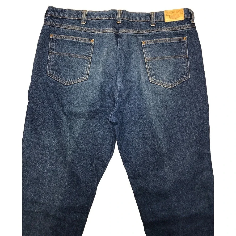 Lands' End Men's Flannel Lined Square Rigger Jeans 40x32 Made In USA‎